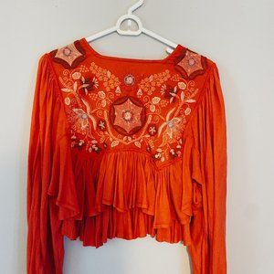 Free People Vintage Red Top